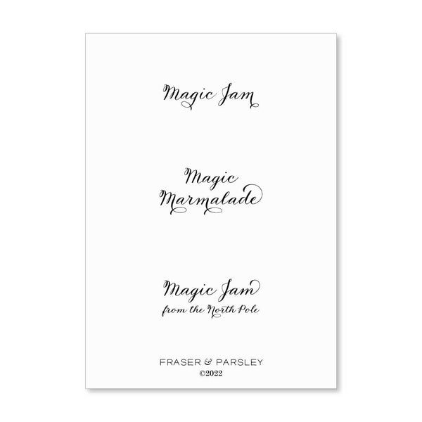 Magic Jam Labels Fraser & Parsley