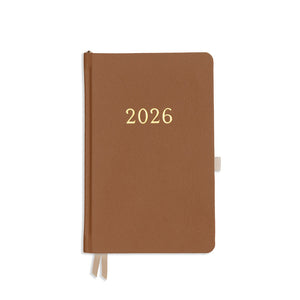 Weekly Planner - Tan Real Leather