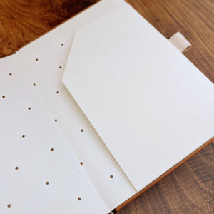 Academic Pocket Weekly Planner - Tan Real Leather