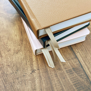 Academic Pocket Weekly Planner - Tan Real Leather
