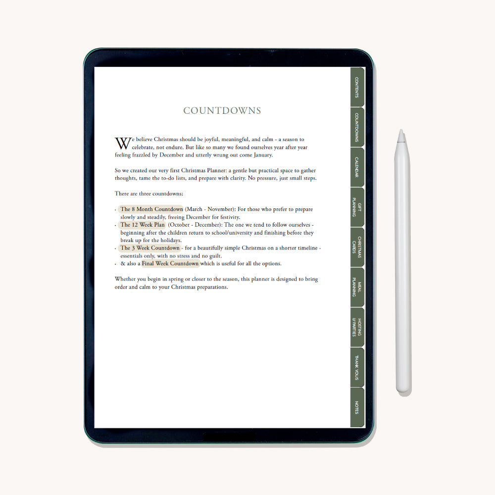Digital Christmas Planner