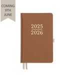 Academic Weekly Planner - Tan Real Leather
