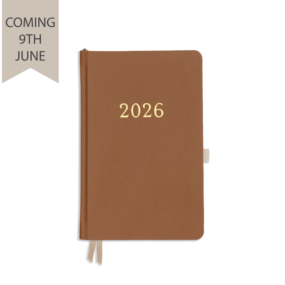 Weekly Planner - Tan Real Leather