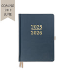 Academic Daily Planner - Navy Vegan Leather