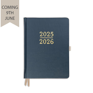 Academic Daily Planner - Navy Vegan Leather