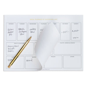 Meal Planner & Shopping List Pad
