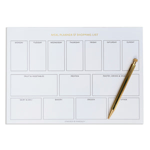 Meal Planner & Shopping List Pad