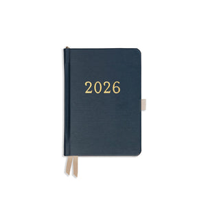 Pocket Weekly Planner - Navy Vegan Leather