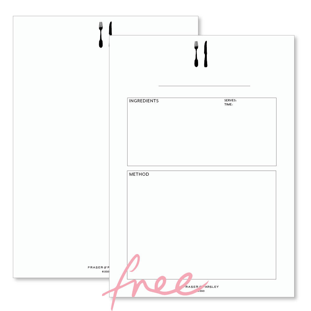 PDF Recipe Pages for Binder